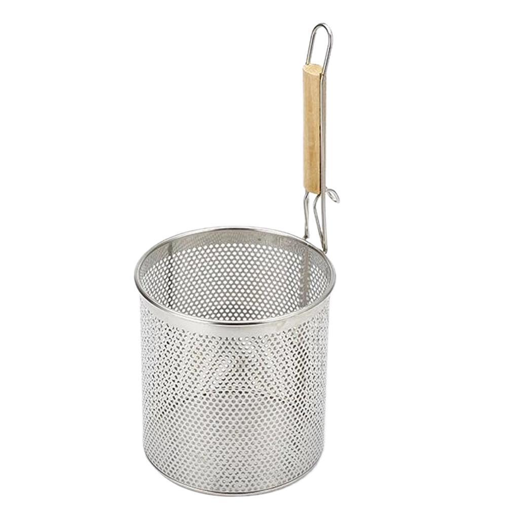 12cm Frying Filter Scoop Hot Pot Oil Noodle Colander Stainless Deep Basket
