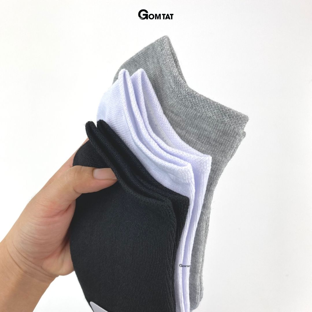 Tất Trơn Cổ Ngắn Nam Nữ GOMTAT, Vớ Cổ Ngắn Unisex Trơn Màu Vải Cotton Chuẩn Xuất Nhật - VOTRON-VNXK