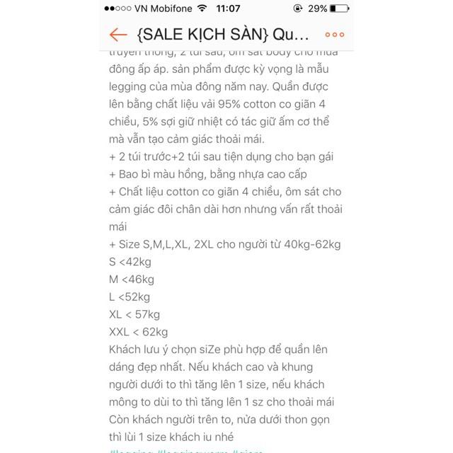 Quần Legging 4 Túi Chất Dày Dặn
