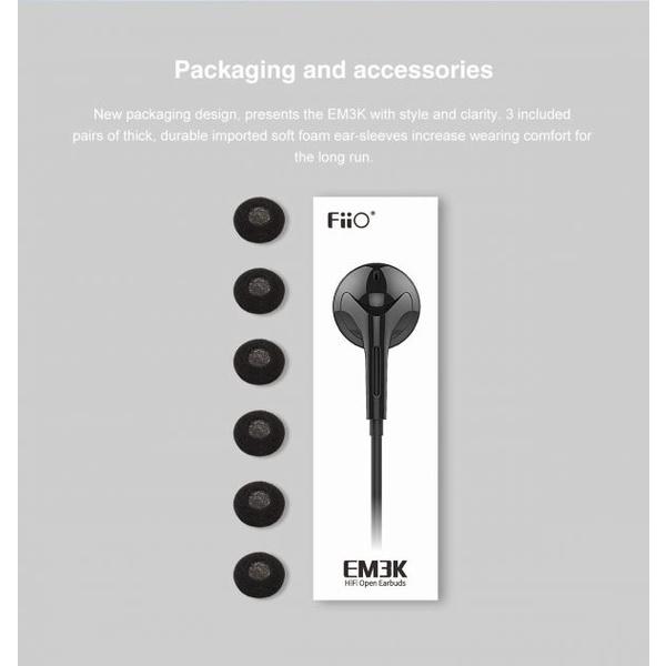 Tai nghe Earbuds FIIO EM3K - Hàng Chính hãng phân phối