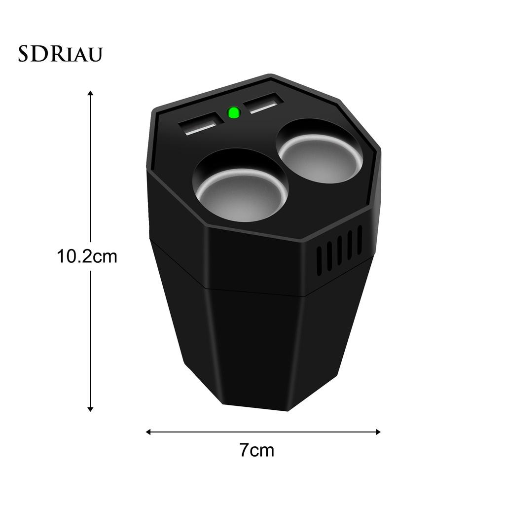 *QCDZ* Power Inverter Dual USB Port Multifunctional ABS Car Cup Inverter Adapter for 12V Cars