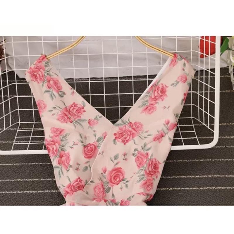 ĐẦM MAXI HOA HỒNG SANG CHẢNH