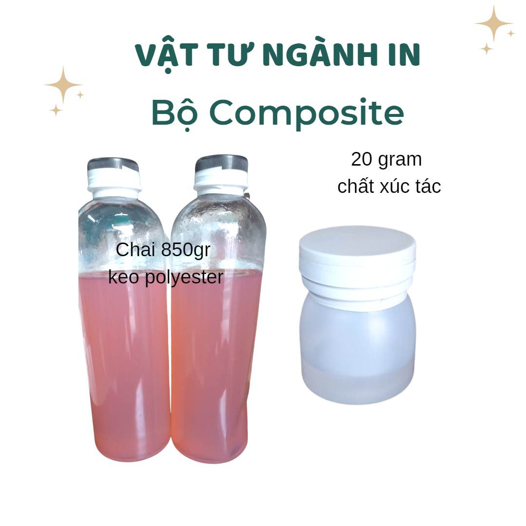 Bộ Composite gồm 850 gram keo với 20 gram xúc tác