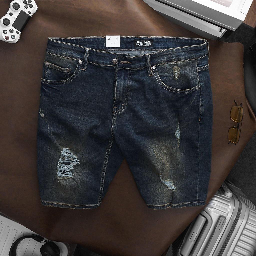 SHORT JEAN XANH RÁCH, PHUN SƠN BIG SZE NAM TỚI 130KG