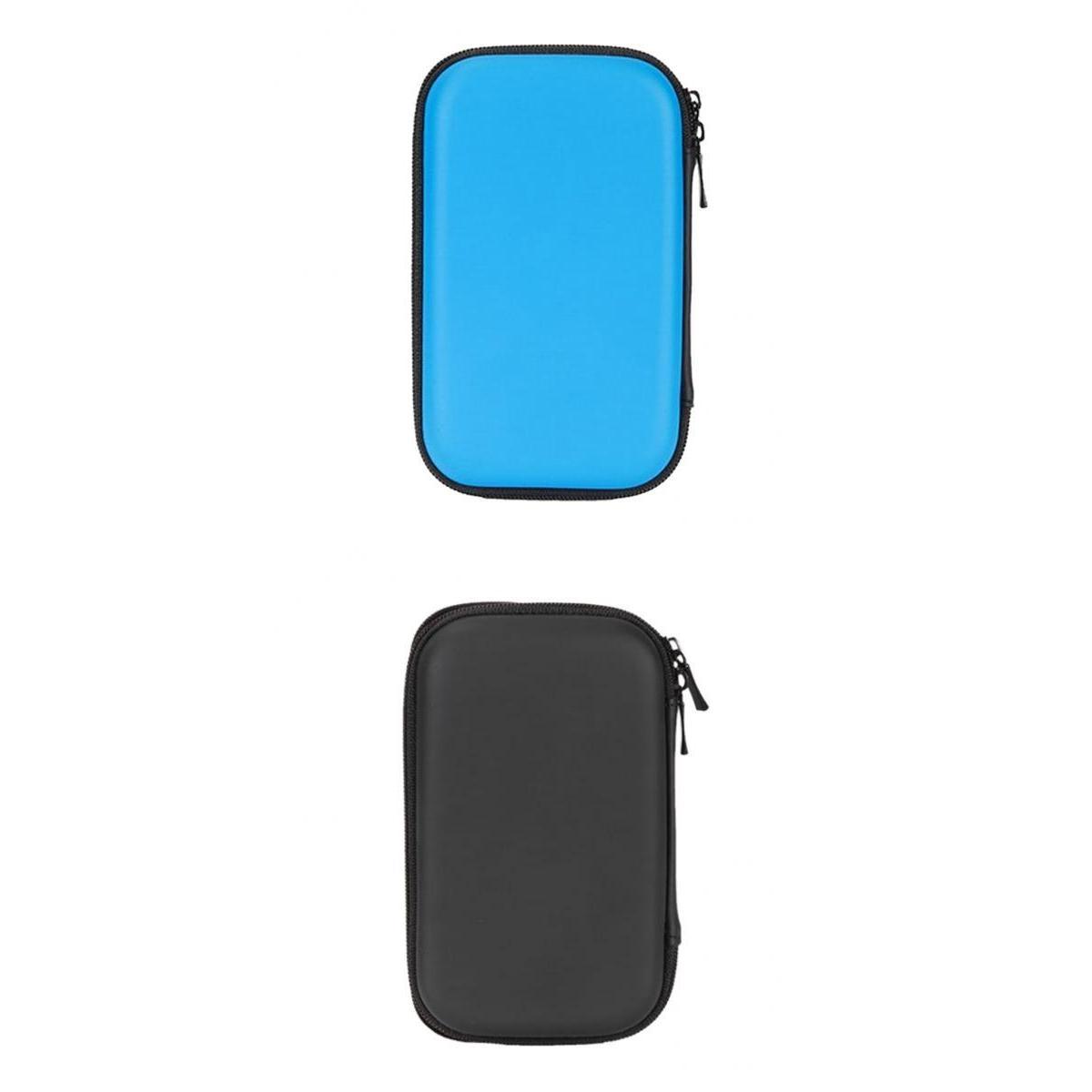 2Pcs Hard Earbud / Earphone/Cable EVA Case Holder Pouch Cable Organizer Bag