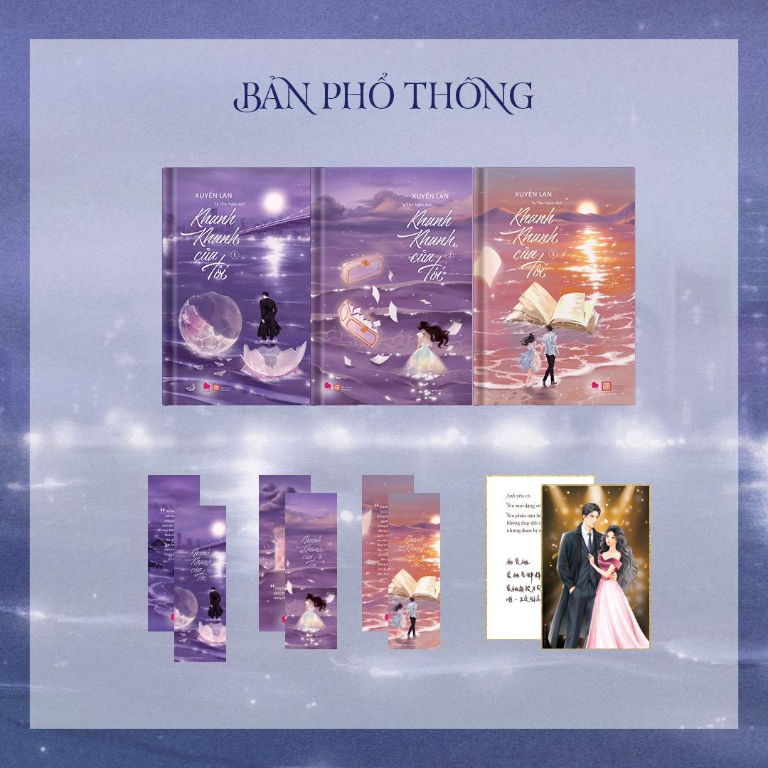 Sách - Bộ Sách Khanh Khanh Của Tôi - Tập 1 + Tập 2 + Tập 3 (Bộ 3 Tập) - Tặng Kèm 3 Bookmark Chữ Nhật Bồi Cứng + 1 Postcard In Lời Nhắn, Chữ Ký Tác Giả Bồi Cứng