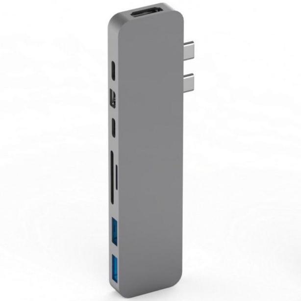 Cổng chuyển đổi dành cho MacBook HyperDrive PRO 8-in-2 Hub cổng kkết ối USB-C USB-C độ phân giải 4K - hàng chính hãng