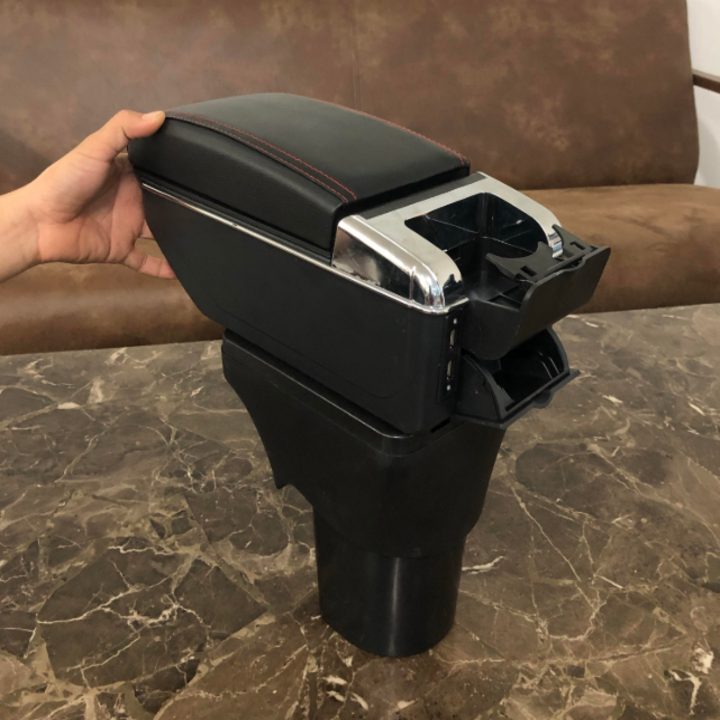 Hộp tỳ tay ô tô cao cấp tích hợp 7 cổng USB Lắp cho các dòng xe Hyundai Accent Hyunda Kona
