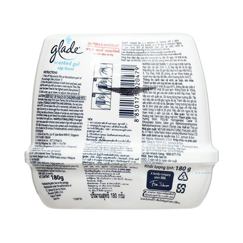 Bộ 2 Sáp Thơm GLADE Hương Anh Đào Lily 180gx2