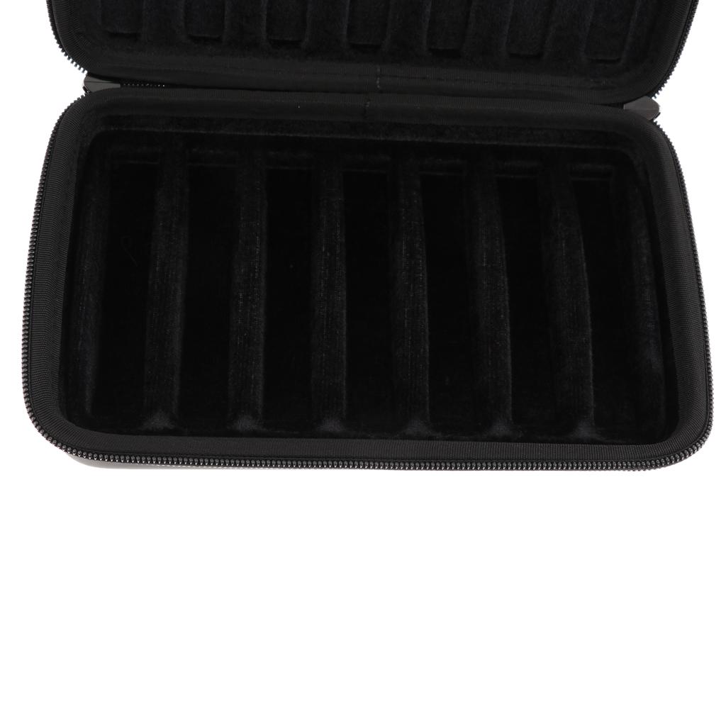 Sunnimix 10 Lỗ Kèn Harmonica Túi Bảo Quản Hộp Đen