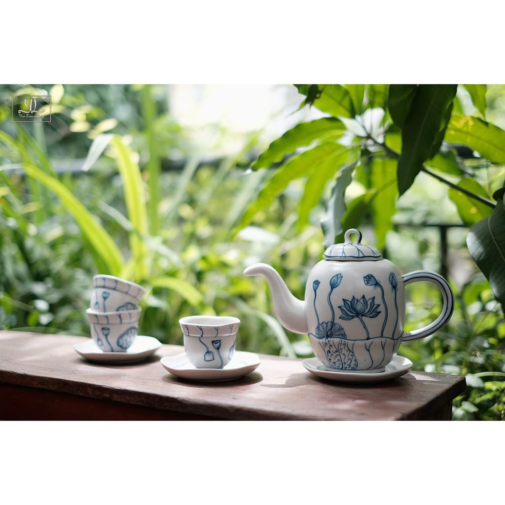 Bộ Trà  Gốm "Sen Ở Đầm Trong"