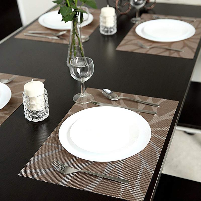 Bộ 6 Thảm Lót Bàn Ăn Chất Liệu Pvc Chống Thấm Nước