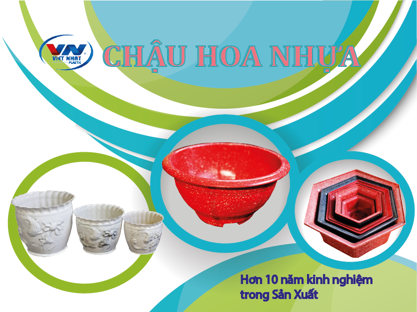 CHẬU HOA NHỰA VIỆT NHẬT BÔNG MAI