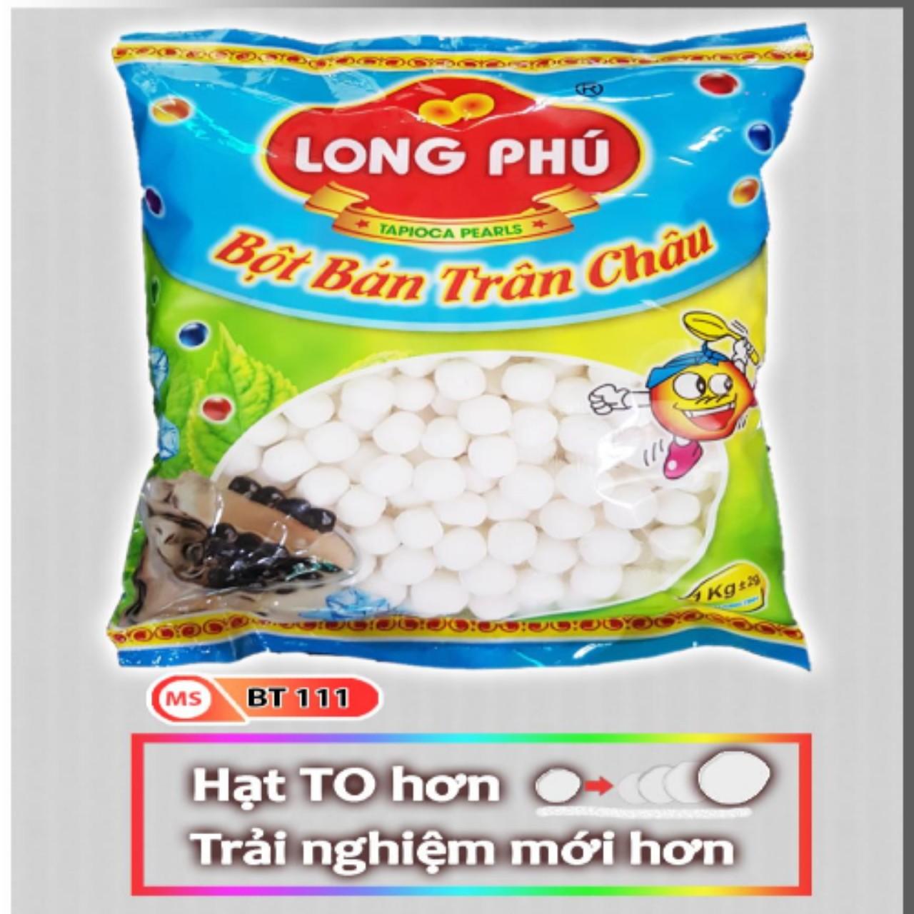 Bột báng trân châu Trắng túi 1kg  loại tròn