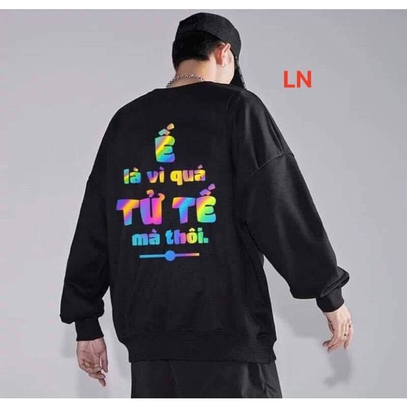 Áo Swt đen phản quang các hình DA6