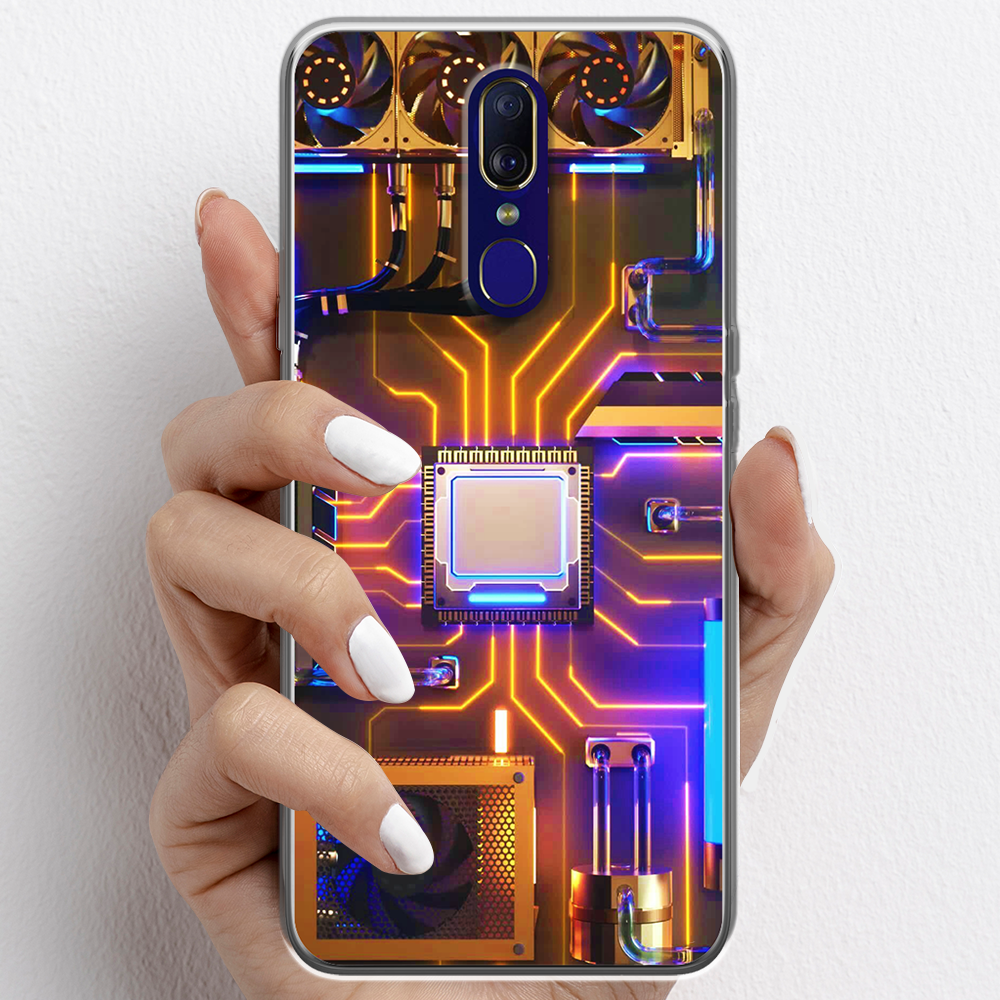 Ốp lưng cho Oppo F11, Oppo F11 Pro nhựa TPU mẫu Chip CPU máy tính