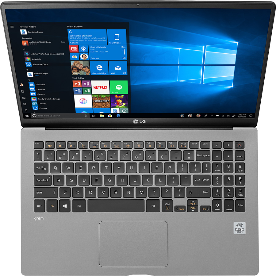 Laptop LG Gram 2020 15Z90N-V.AR55A5 (Core i5-1035G7/ 8GB/ 512GB NVMe/ 15 FHD IPS/ Win10 Home Standard/ Silver) - Hàng Chính Hãng