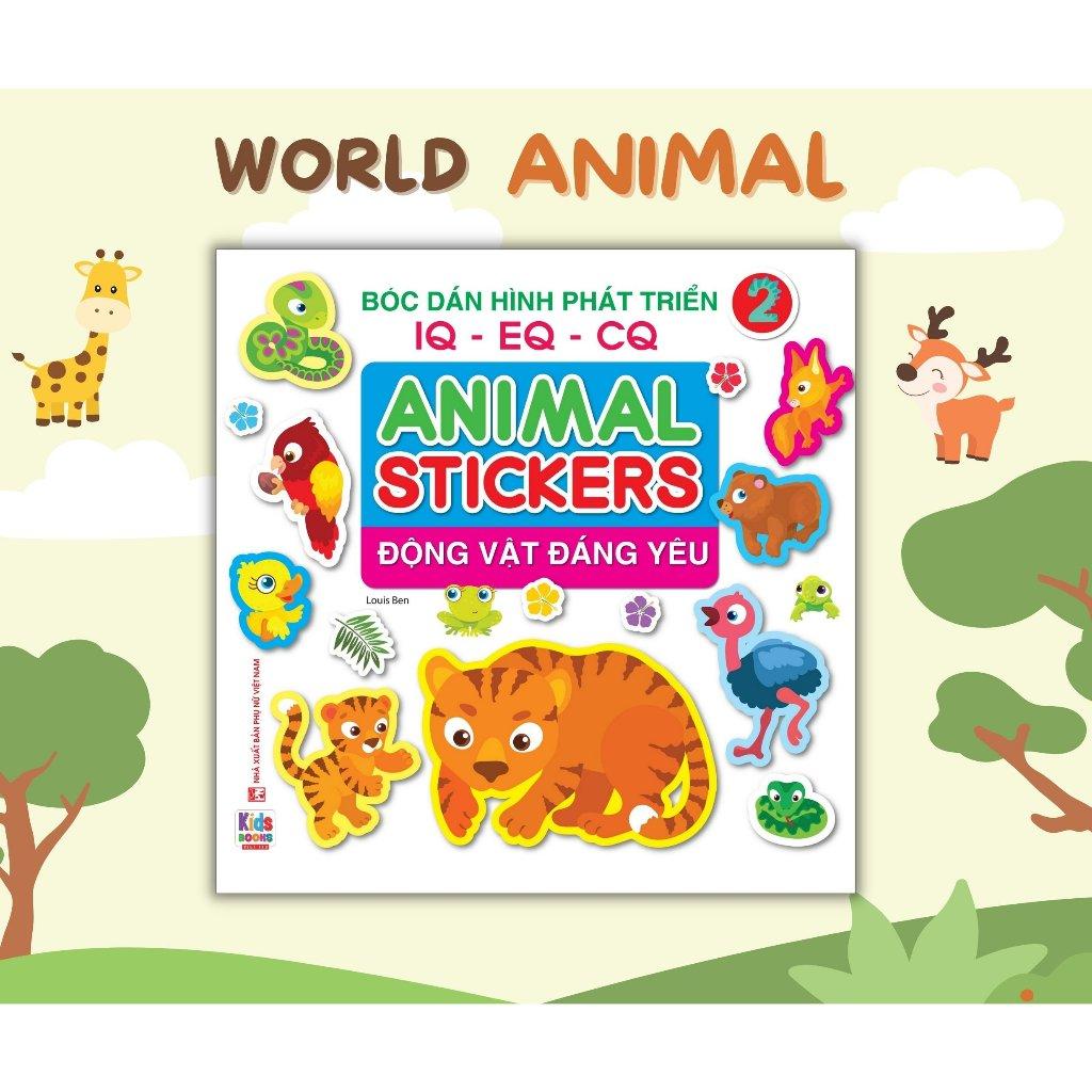 Sách - Bóc dán hình Động vật đáng yêu - Animal Stickers Tập 2 (VT) mk