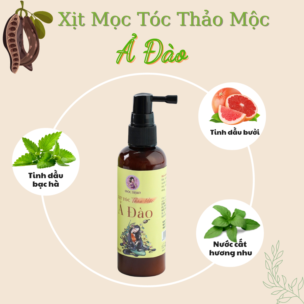 Xịt Mọc Tóc Thảo Mọc Ả Đào - Giảm Gãy Rụng, Kích Thích Mọc Tóc  100ml