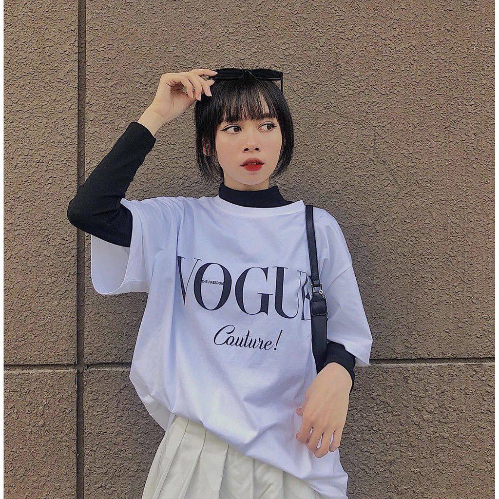 Áo Thun Nữ In Chữ Cổ Tròn Cotton mềm mịn đơn giản