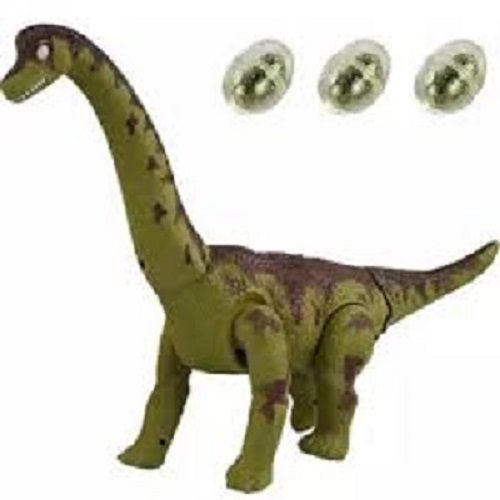 Đồ chơi khủng long cổ dài dùng pin biết đi đẻ trứng có tiếng kêu chiếu đèn