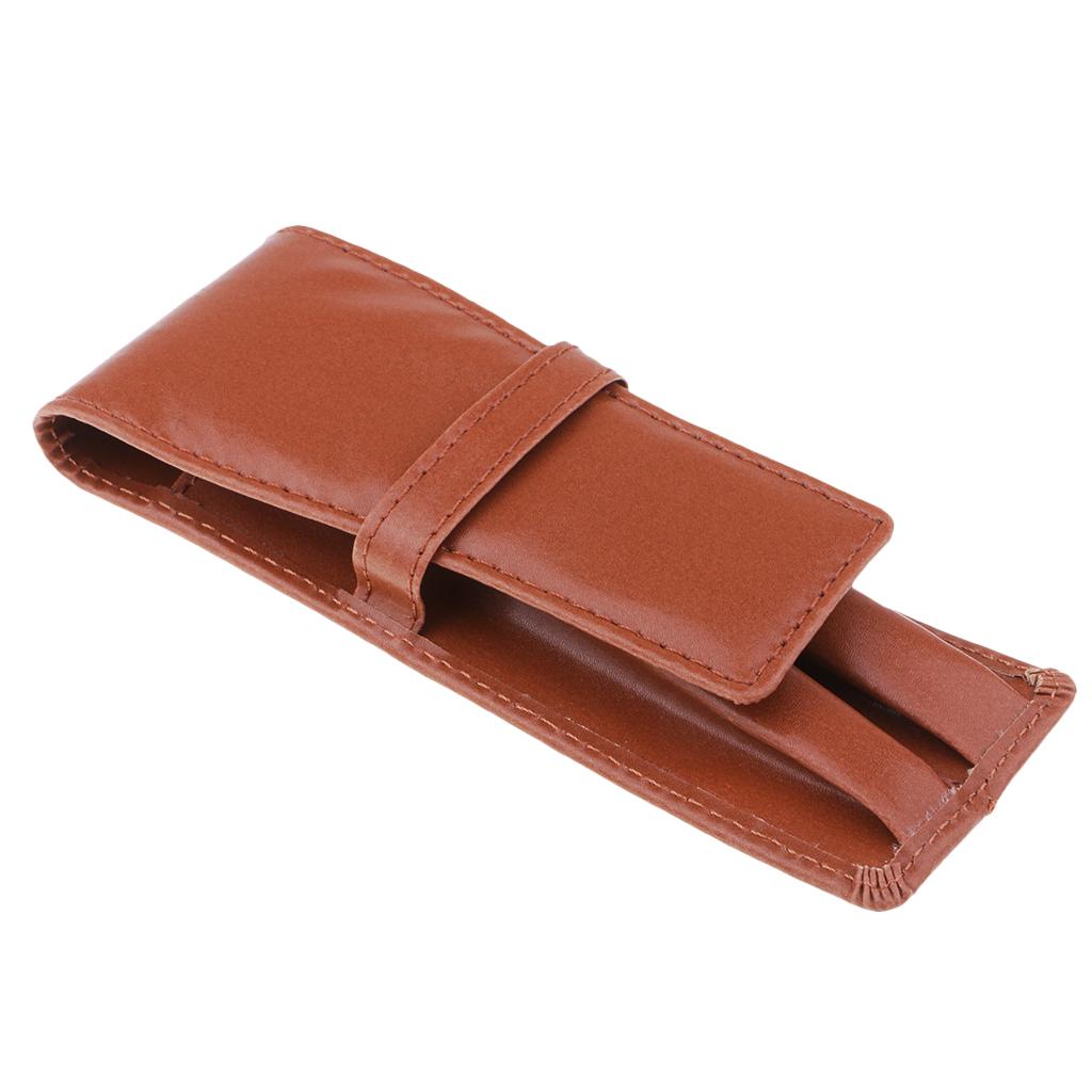 Pencil Case Leather Pouch Fountain Pen Holder for Pen Storage Pen Container Pen Pouch for 3 Pens