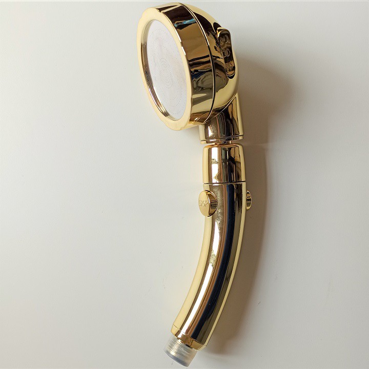Vòi Sen Tăng áp Có Nút Khóa Nước 3 chế độ Phun, Xoay 360 độ Hàng Xịn - Vàng Gold 206783m