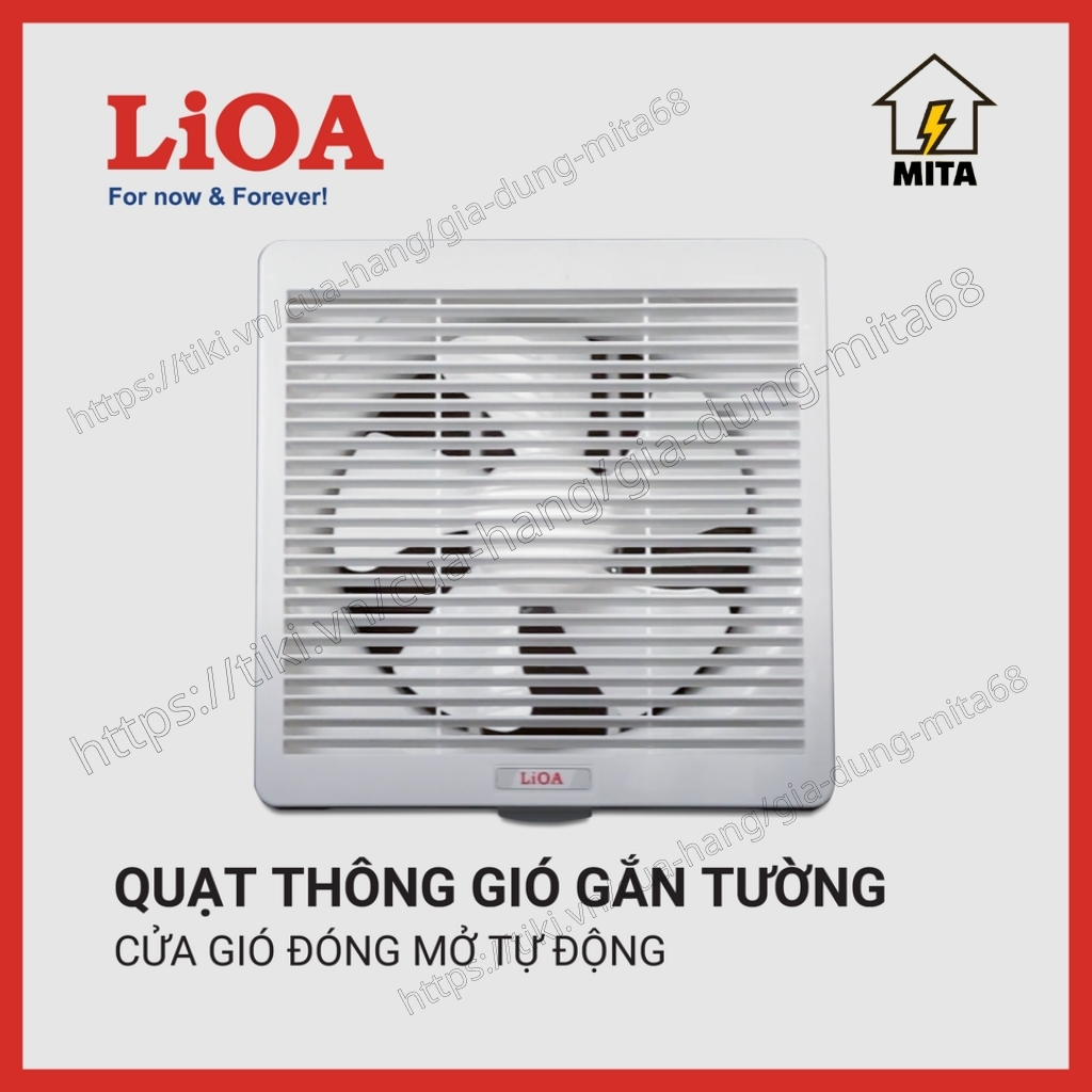 Quạt Hút Thông Gió - Quạt Thông Gió Gắn Tường LiOA -  Hàng chính hãng