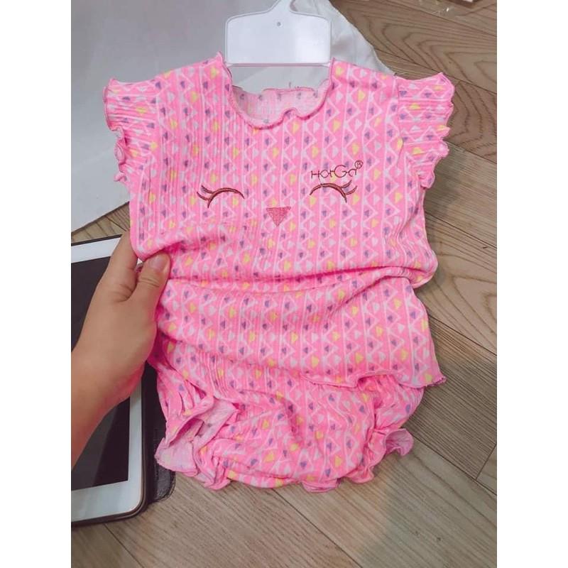 Đồ sơ sinh hotga, bộ thun, chất mát, đồ bộ sơ sinh bé gái hiệu hotga