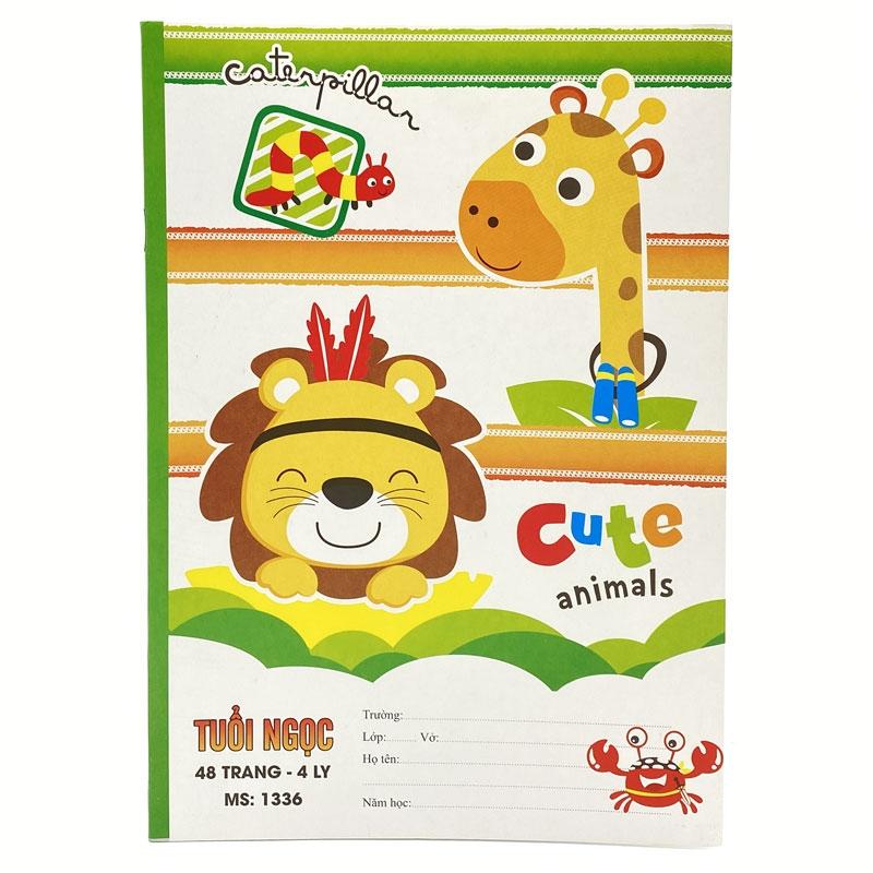 Combo 5 Tập Tuổi Ngọc 4 Ô Ly 48 Trang - Hải Tiến 1336 (Mẫu Màu Giao Ngẫu Nhiên)