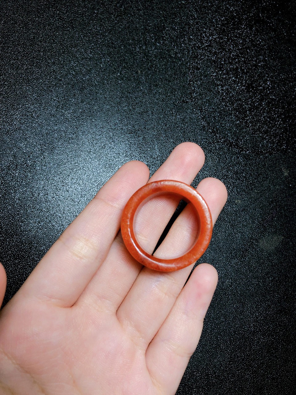 NHẪN CÀN LONG CẨM THẠCH HUYẾT THIÊN NHIÊN - size 18mm