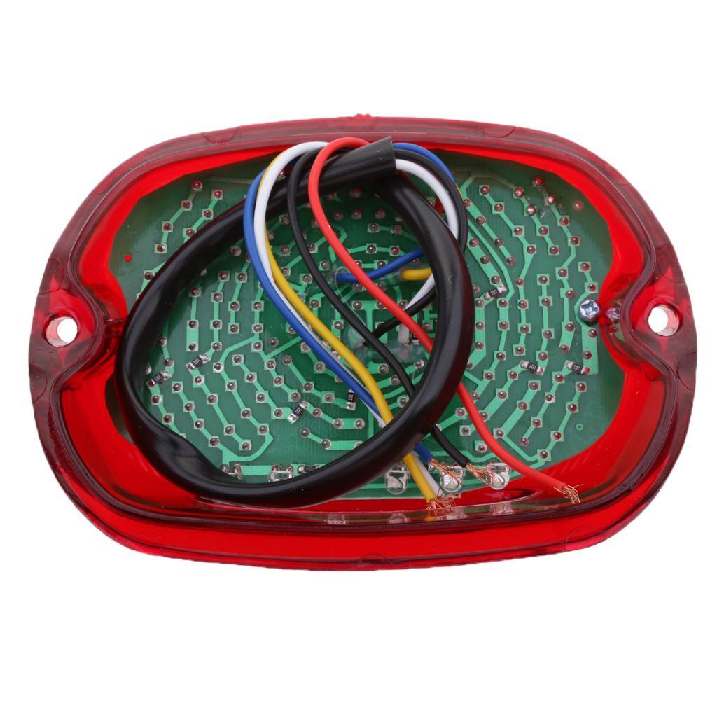 Red Motorcycle LED Tail Brake Light for 91-10