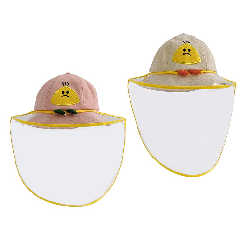 UV Protection Hat for Kids Pink+Beige