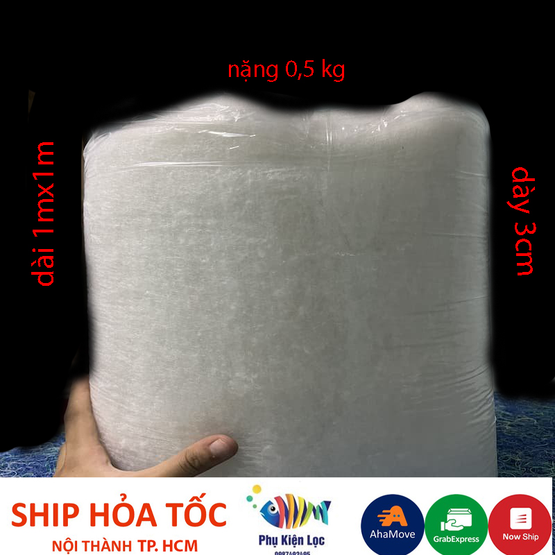 Bông Lộc Nước - 0,5Kg Bông Lọc Bể Cá, Bể Thuỷ Sinh , Hồ Cá, Lọc Nước Giếng Khoan Loại 1