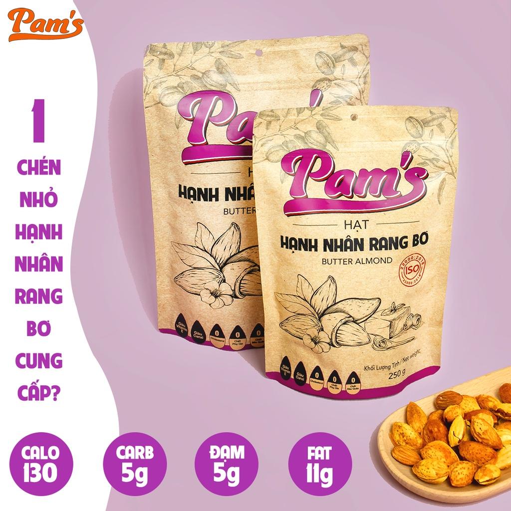 Hình ảnh Hạnh Nhân Mỹ Rang Bơ Pams (50g/túi) Hạt Hạnh Nhân Giòn Thơm, Béo Bùi Vị Bơ, Thích Hợp Ăn Giảm Cân