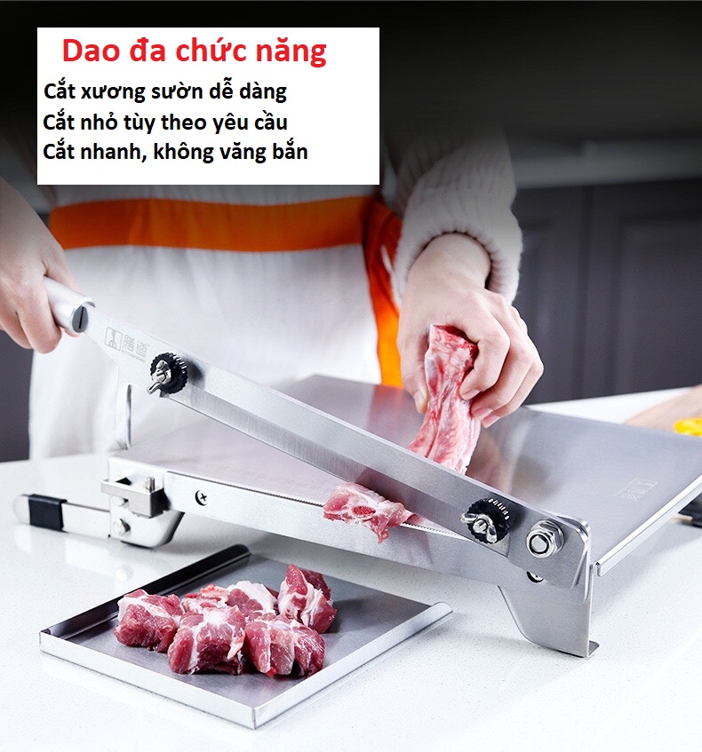 Dao Chặt Thịt Gà KD0248 - Cắt Xương, Thịt, Rau Quả, Nấm, Thuốc Bắc - Inox 430 dày 1.5mm