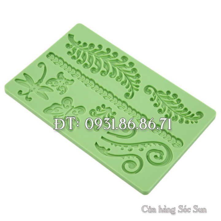 Khuôn silicon viền hoa văn kiểu – Mã số 1680