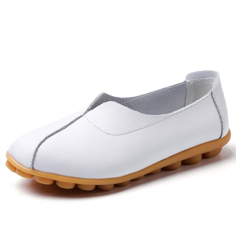 2020 Fashion women outdoor soft leather casual flat shoes