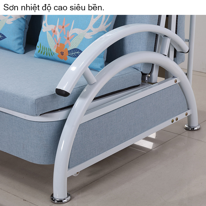 Sofa giường gấp gọn đa năng, ghế sofa giường nằm tặng kèm 2 gối KT 1m28x1m9