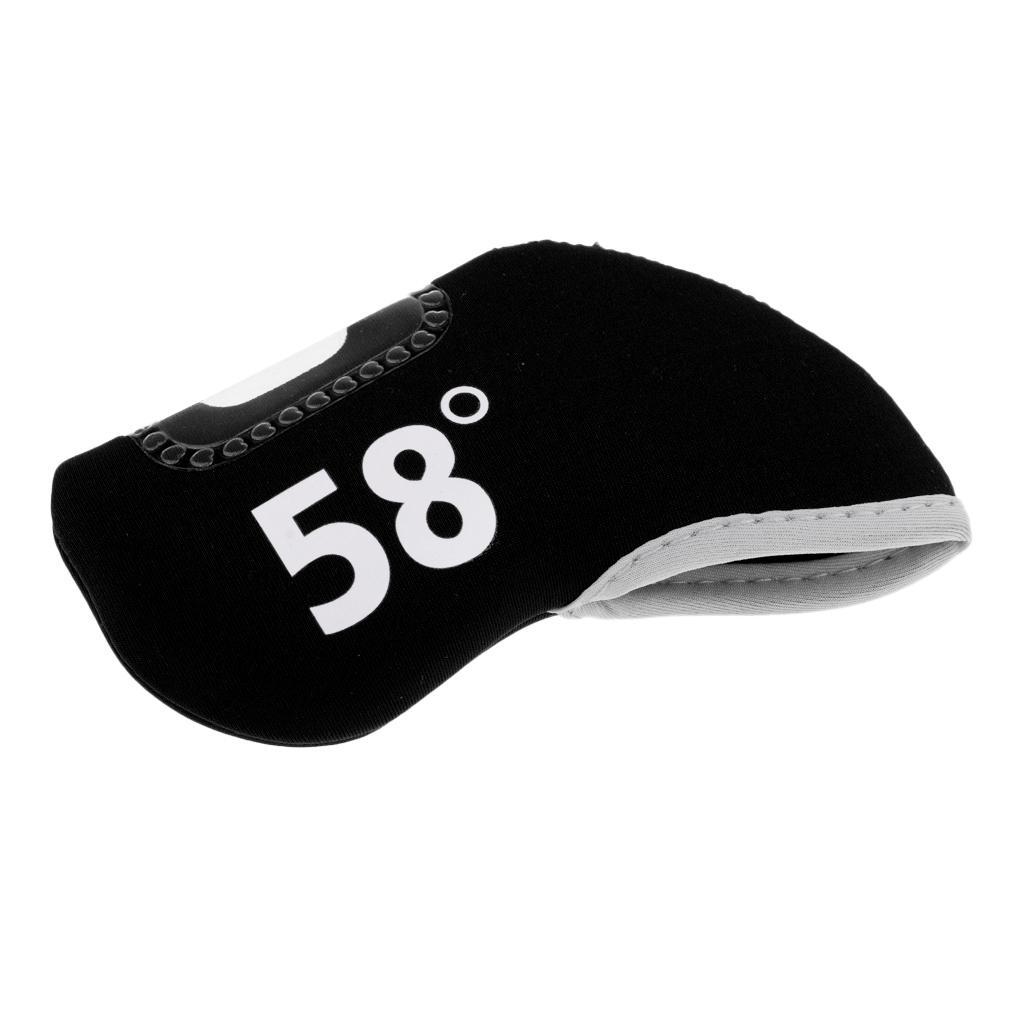 2- Golf Club Iron Putter Headcover Head Cover  58 Degree Black