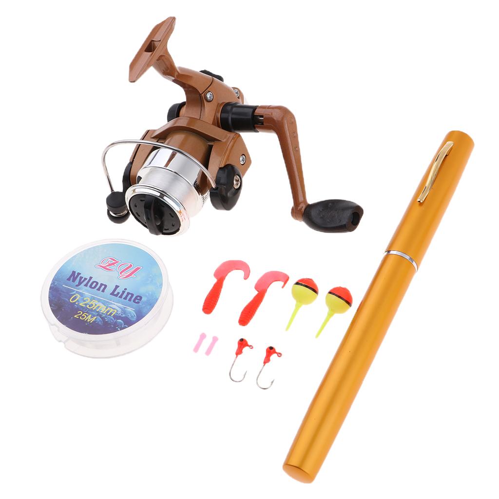 Mini Portable Pocket Fish Pen Shape Aluminum Alloy Fishing Rod Reel