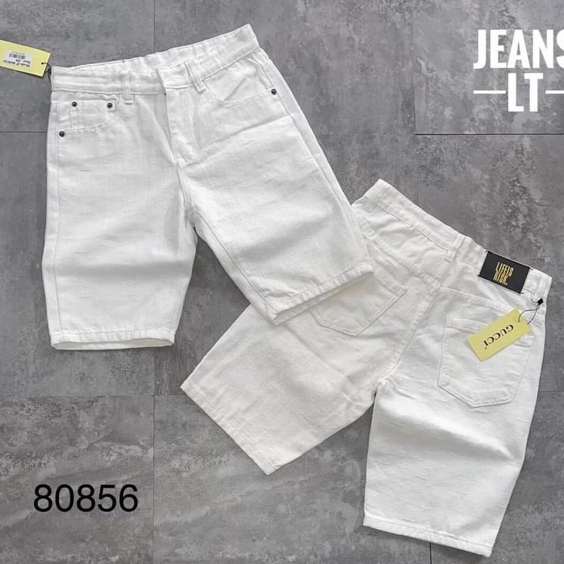 quần short jean nam trơn đen trắng cao cấp-chất jean bò co giãn đẹp hàng chuẩn shop bao đổi trả KAYSTORE