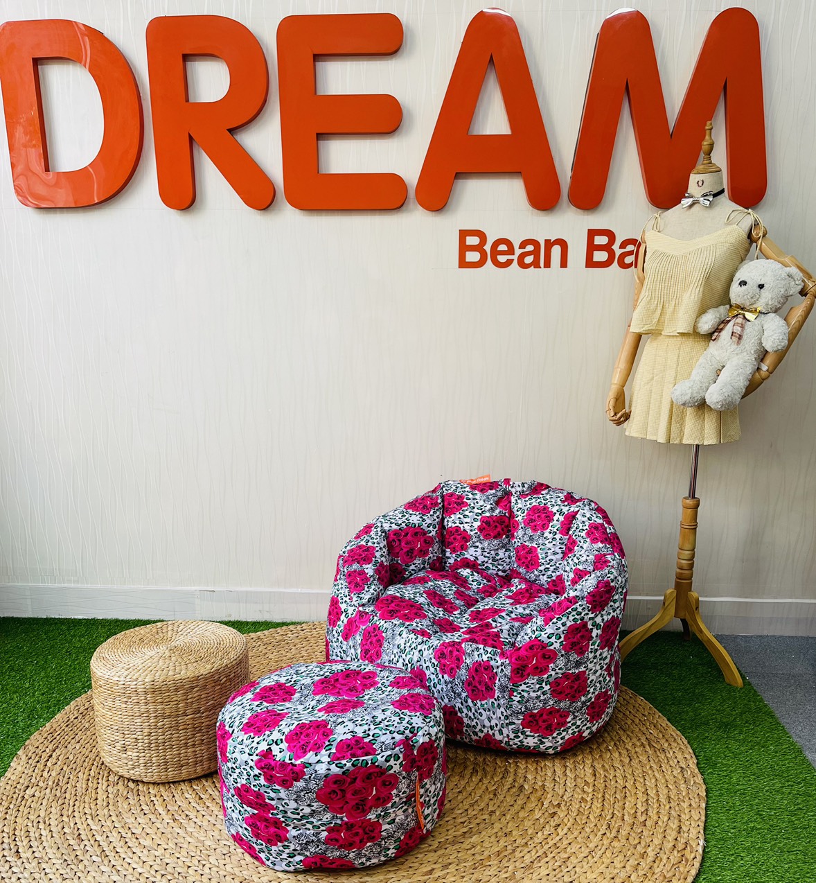 Bộ Ghế Lười Con Sò Seashell Hoa Hồng Home Dream