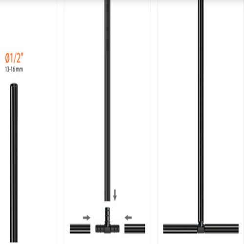 Tê nối ống Claber 1/2" 91071