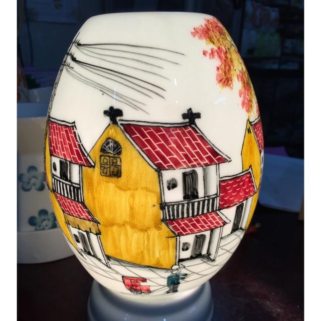 Đèn trứng mini vẽ hoạ tiết