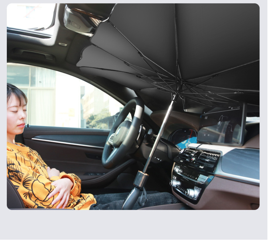 Cây Dù Che Nắng Kính Lái Xe Hơi Cao Cấp Bạc Titan