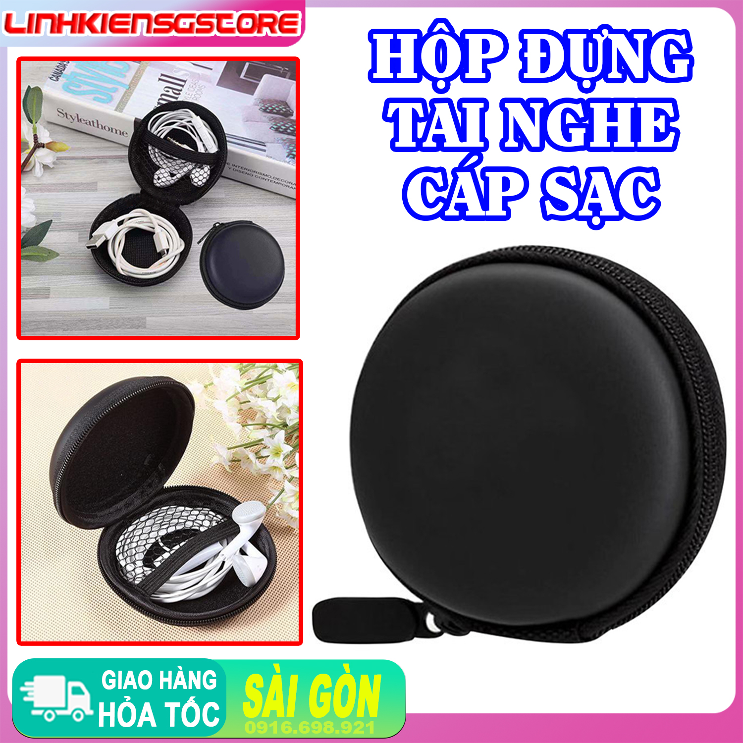 Hộp đựng cóc/cáp/sạc/tai nghe hình thú siêu kute