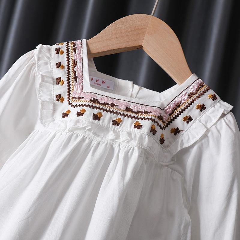 AV9 Size90-130 Áo bé gái, chất kate xô thấm hút tốt Thời trang trẻ Em hàng quảng châu