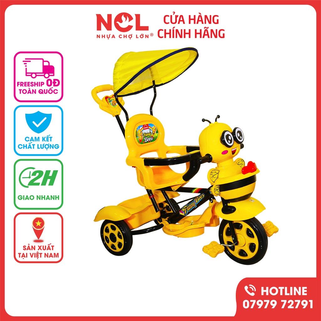 Xe 3 Bánh Trẻ Em Nhựa Chợ Lớn L10 hình con Ong (Có nhạc) - M1827B-X3B