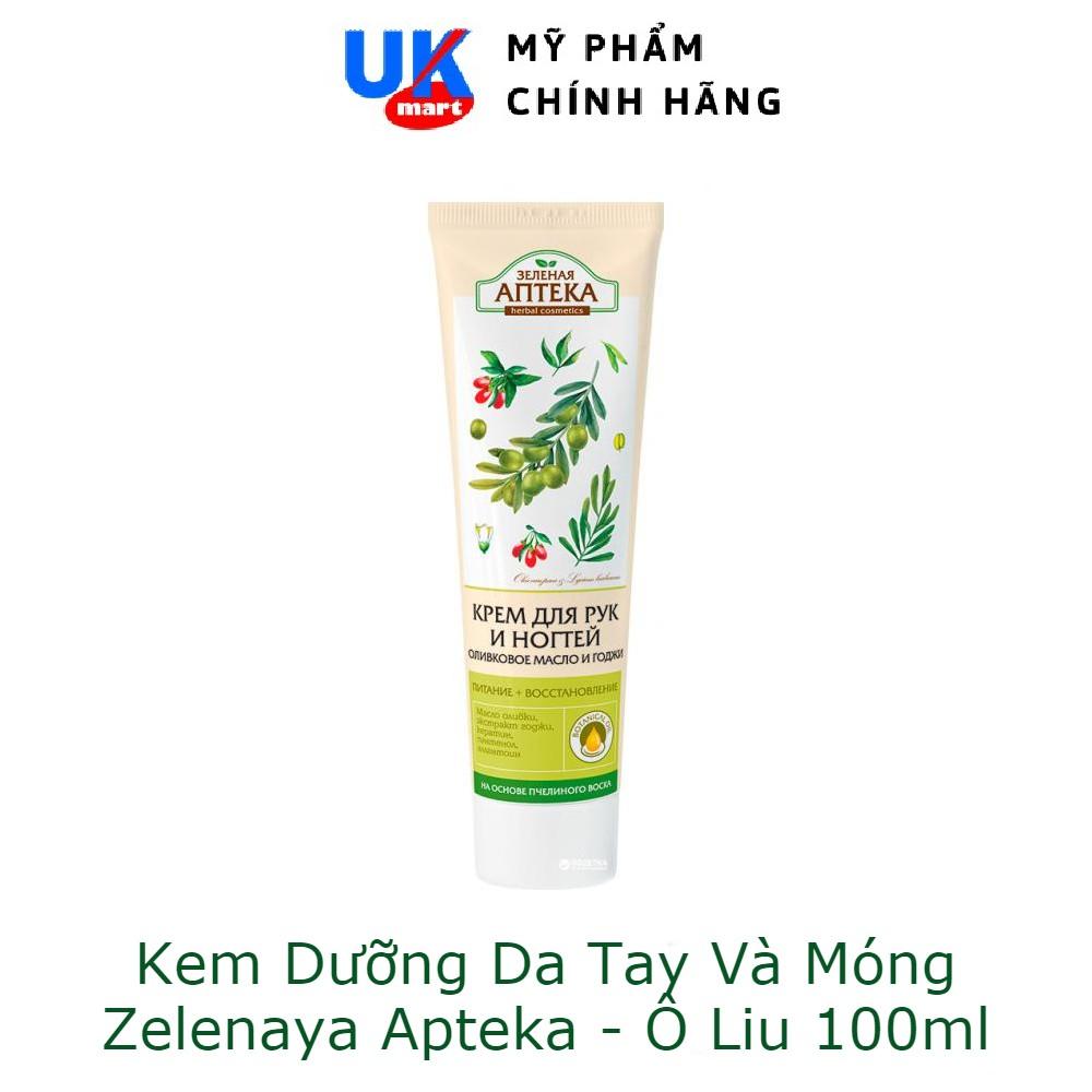 Kem Dưỡng Da Tay Và Móng Zelenaya Apteka Ô Liu 100ml